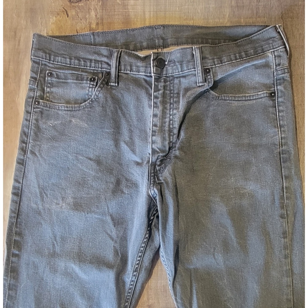 Levi's 569 Loose Fit Straight Mens 34x34 Black Faded Cotton Denim Jeans